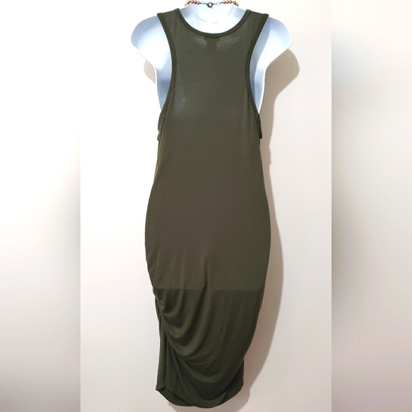 Venus Ladies Summer Dress Size XL Olive Green Light Weight Sleeveless - Picture 3 of 6